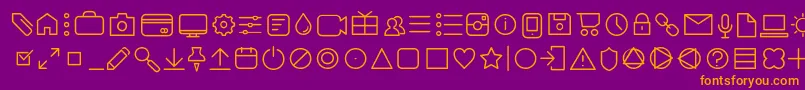AristaProIconsExtralightTrial Font – Orange Fonts on Purple Background