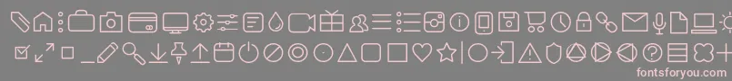 AristaProIconsExtralightTrial Font – Pink Fonts on Gray Background