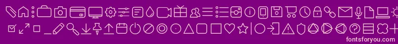 AristaProIconsExtralightTrial Font – Pink Fonts on Purple Background