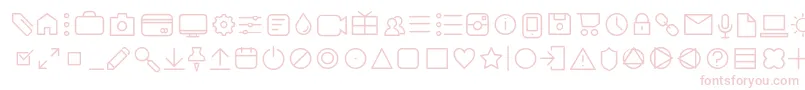 AristaProIconsExtralightTrial Font – Pink Fonts on White Background