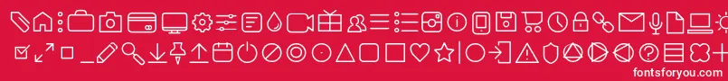 AristaProIconsExtralightTrial Font – White Fonts on Red Background