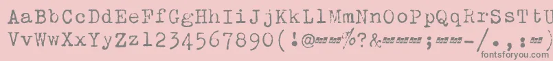 Шрифт ScmZephyrDeluxe – серые шрифты на розовом фоне
