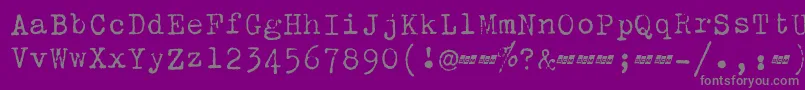 Police ScmZephyrDeluxe – polices grises sur fond violet