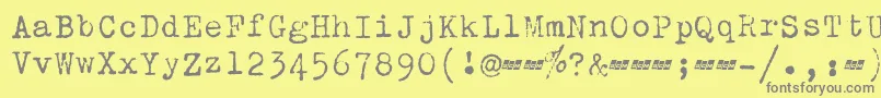 Шрифт ScmZephyrDeluxe – серые шрифты на жёлтом фоне