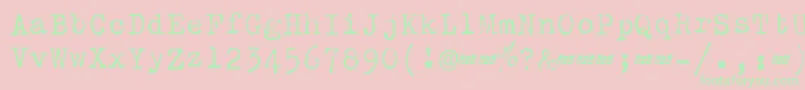 ScmZephyrDeluxe Font – Green Fonts on Pink Background