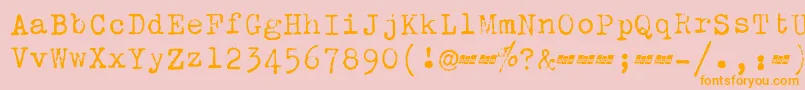 ScmZephyrDeluxe-Schriftart – Orangefarbene Schriften auf rosa Hintergrund
