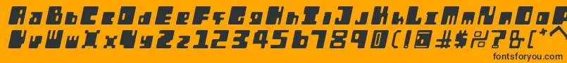 OrtIt Font – Black Fonts on Orange Background