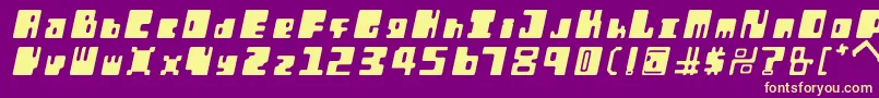 OrtIt Font – Yellow Fonts on Purple Background