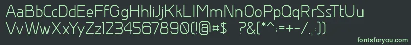 Greyscalebasic-fontti – vihreät fontit mustalla taustalla