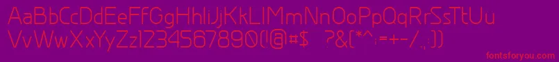 Greyscalebasic-Schriftart – Rote Schriften auf violettem Hintergrund