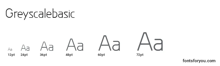 Greyscalebasic Font Sizes