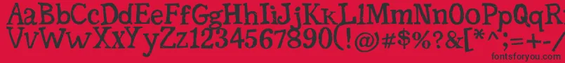 Seriffic Font – Black Fonts on Red Background