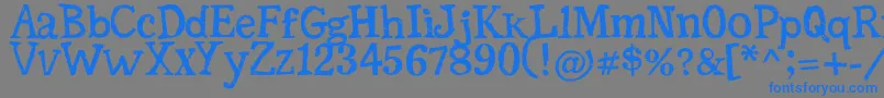 Seriffic Font – Blue Fonts on Gray Background