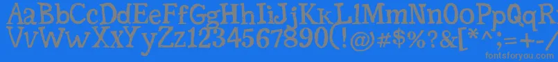 Seriffic Font – Gray Fonts on Blue Background