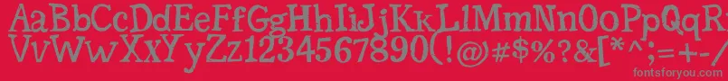 フォントSeriffic – 赤い背景に灰色の文字