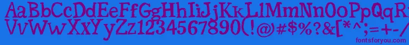 Seriffic Font – Purple Fonts on Blue Background