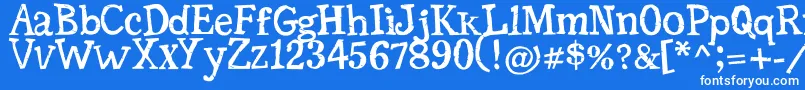 Seriffic Font – White Fonts on Blue Background