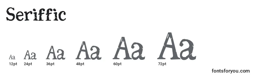 Größen der Schriftart Seriffic (92232)
