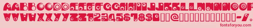 KanE Font – Red Fonts on Pink Background