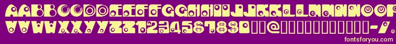 KanE Font – Yellow Fonts on Purple Background