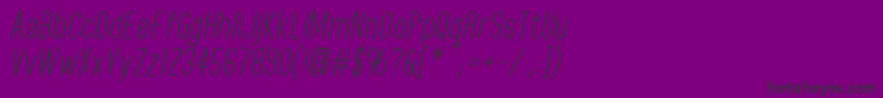 HomeplanetbbItalic-Schriftart – Schwarze Schriften auf violettem Hintergrund