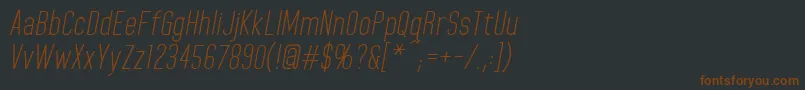Police HomeplanetbbItalic – polices brunes sur fond noir