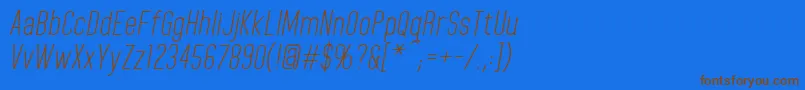 Police HomeplanetbbItalic – polices brunes sur fond bleu