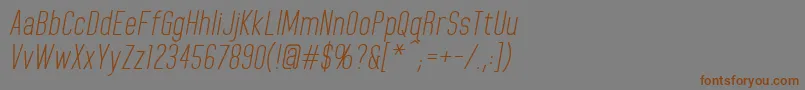 Police HomeplanetbbItalic – polices brunes sur fond gris