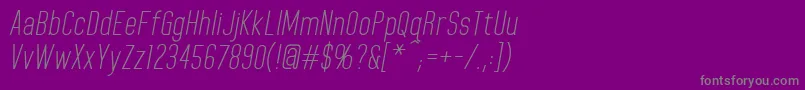 Police HomeplanetbbItalic – polices grises sur fond violet