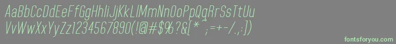 HomeplanetbbItalic Font – Green Fonts on Gray Background