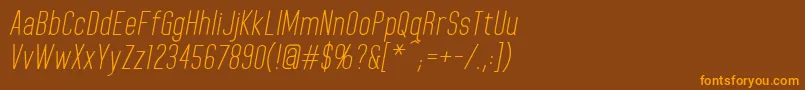 HomeplanetbbItalic Font – Orange Fonts on Brown Background