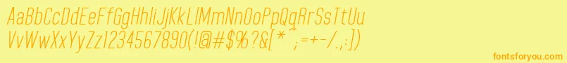HomeplanetbbItalic Font – Orange Fonts on Yellow Background