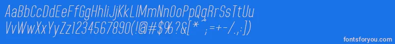 Police HomeplanetbbItalic – polices roses sur fond bleu