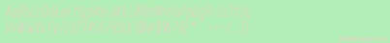 HomeplanetbbItalic Font – Pink Fonts on Green Background