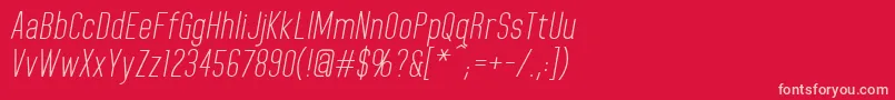 Police HomeplanetbbItalic – polices roses sur fond rouge