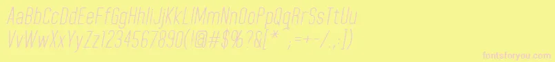 HomeplanetbbItalic Font – Pink Fonts on Yellow Background
