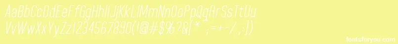 HomeplanetbbItalic Font – White Fonts on Yellow Background