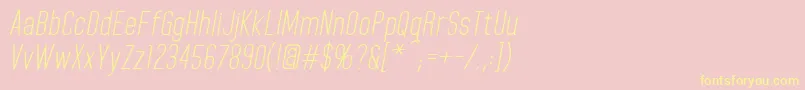 HomeplanetbbItalic Font – Yellow Fonts on Pink Background