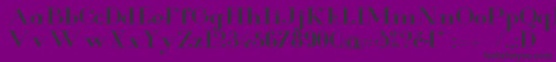 GlamorMediumextended Font – Black Fonts on Purple Background