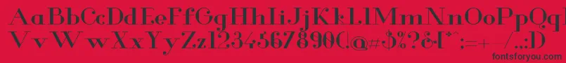 GlamorMediumextended Font – Black Fonts on Red Background