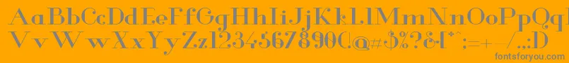 GlamorMediumextended Font – Gray Fonts on Orange Background