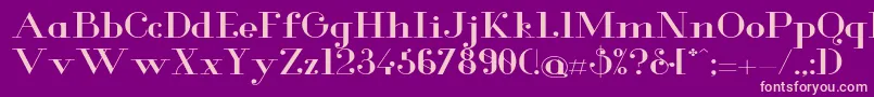 GlamorMediumextended Font – Pink Fonts on Purple Background