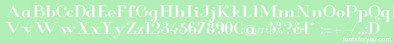 GlamorMediumextended Font – White Fonts on Green Background