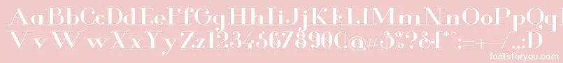 GlamorMediumextended Font – White Fonts on Pink Background