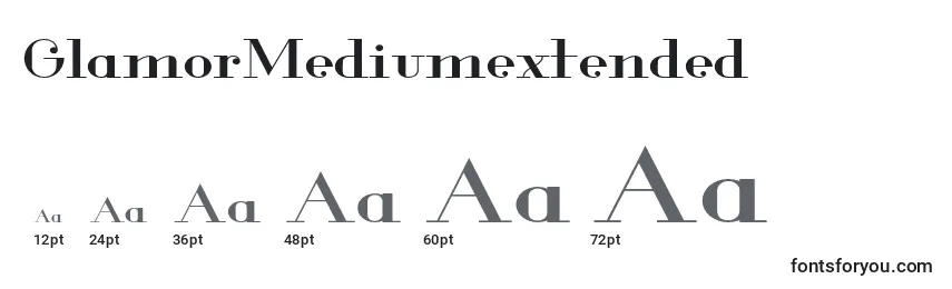 Размеры шрифта GlamorMediumextended (92235)