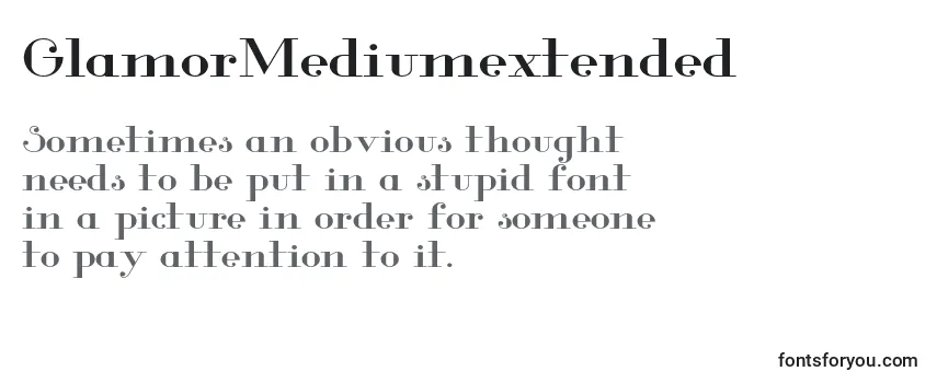 GlamorMediumextended (92235) フォントのレビュー