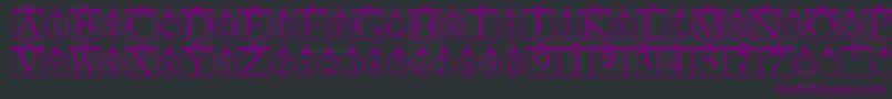 ChristmasOrnamentsRegular Font – Purple Fonts on Black Background