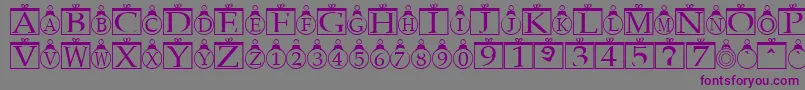 ChristmasOrnamentsRegular Font – Purple Fonts on Gray Background