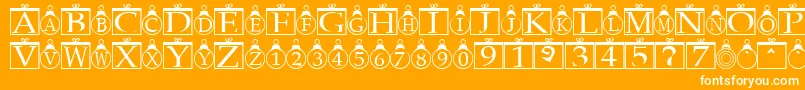 ChristmasOrnamentsRegular Font – White Fonts on Orange Background