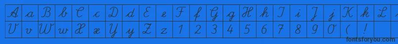 SpLaQuadratDb Font – Black Fonts on Blue Background